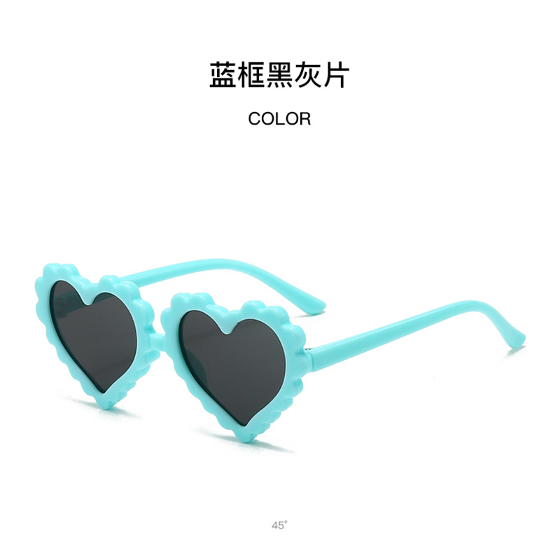 Gafas de Sol Infantiles en Forma de Corazón con Protección UV400 para Protección Solar y Viajes