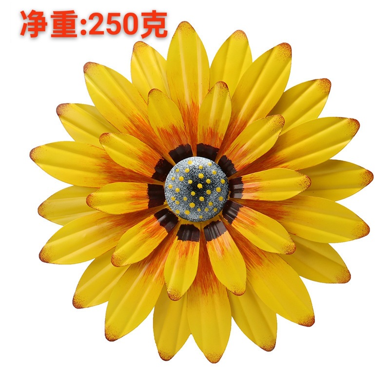 铁艺小雏菊壁挂别墅花园户外墙面装饰创意墙饰仿真花庭院布置批发