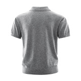 ZF8107-D男夏季老钱风简约休闲OLO衫松弛感高智针织短袖T恤，男装针织衫/毛衣，星座614