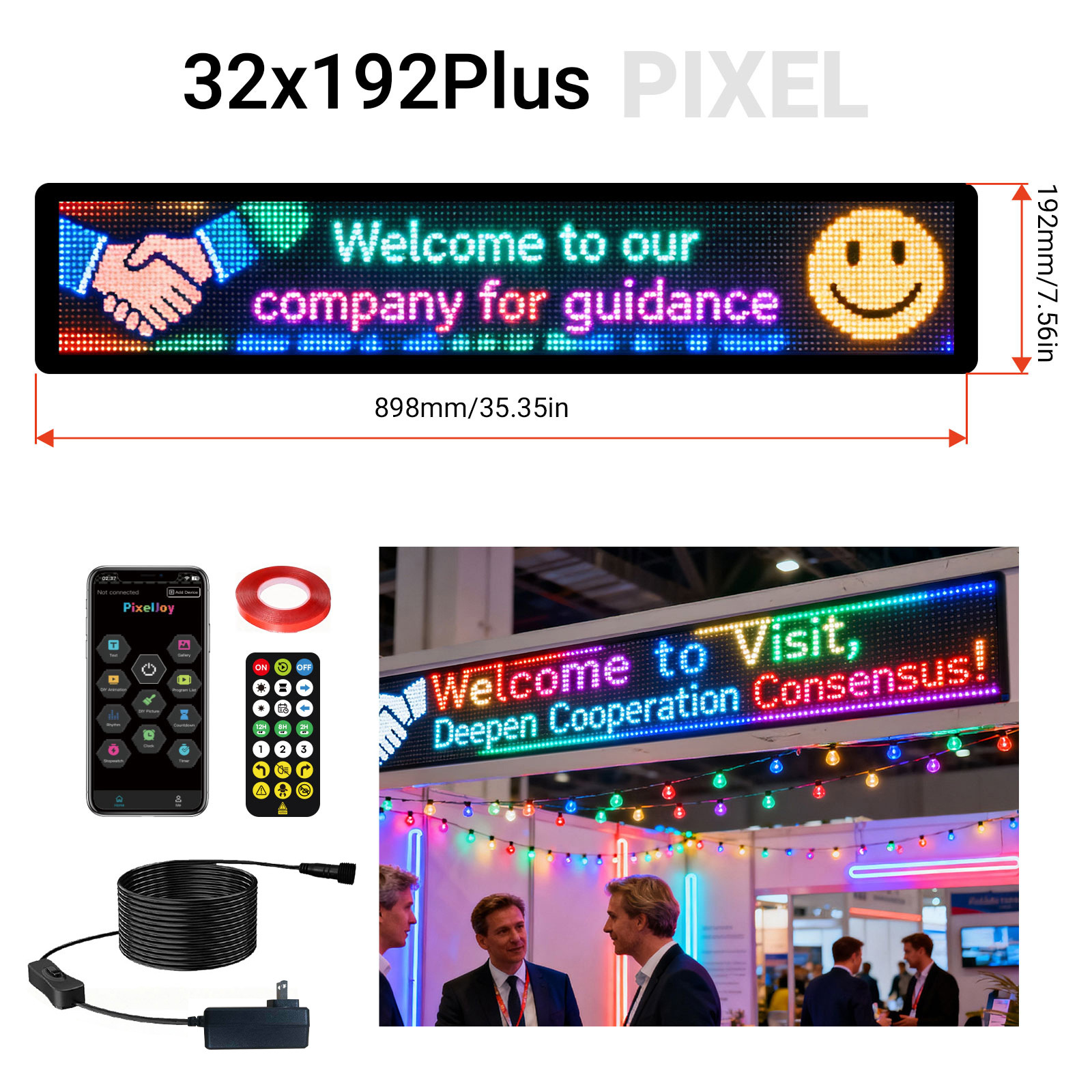 LED vehículo flexible pantalla de control remoto Bluetooth APP pantalla de publicidad inteligente Ojos del diablo pantalla de pantalla fábrica al por mayor
