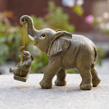 创意新秋千大象家居户外花园摆件阳台家居装饰装饰节日礼品