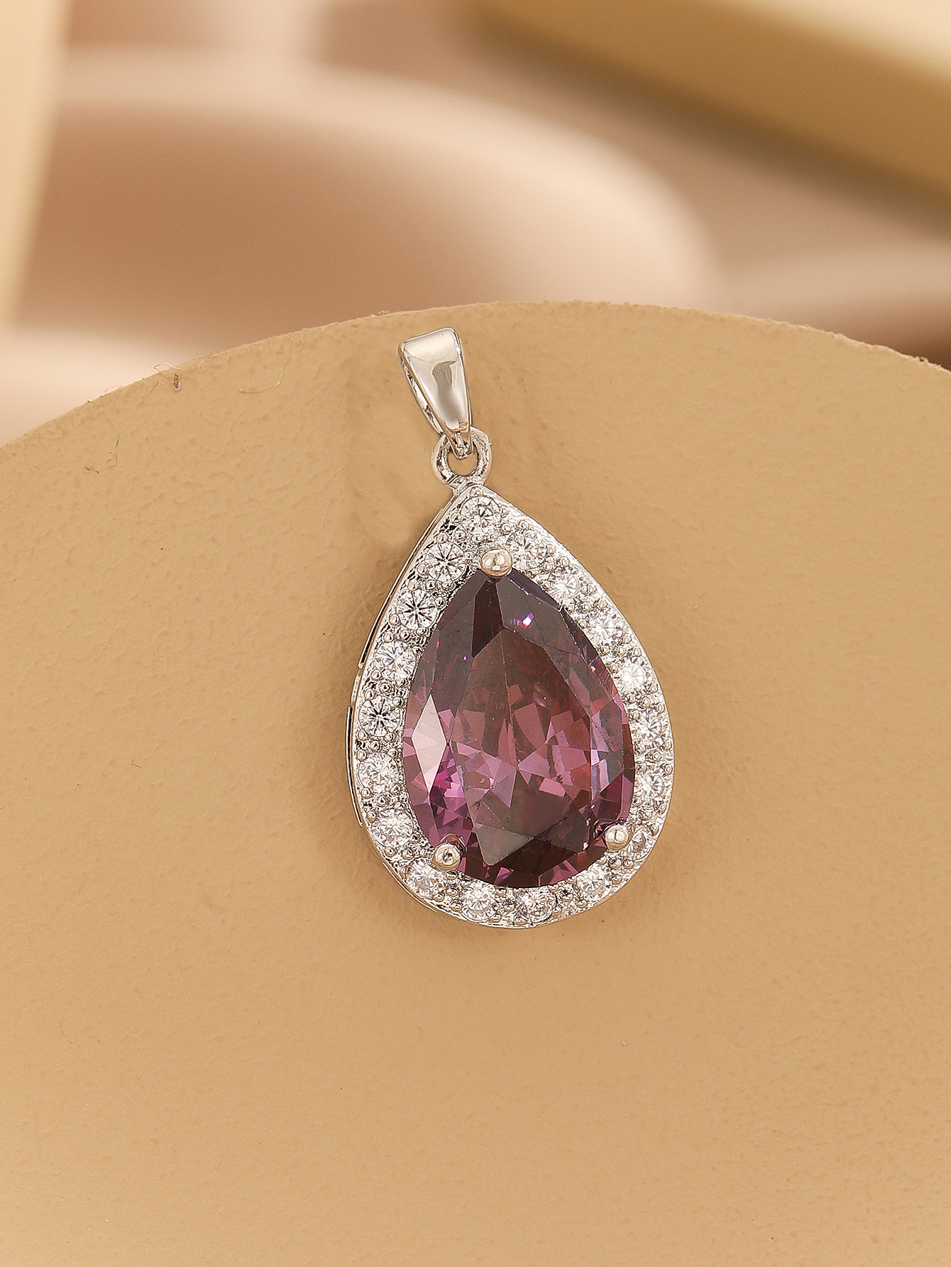 Water Droplets Pattern 1 Piece Copper Zircon Water Droplets Pendant
