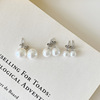 Fashionable brand advanced earrings from pearl, Korean style, silver 925 sample, high-quality style