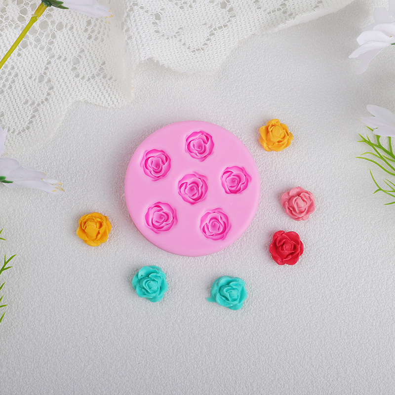Rosas de hoja de silicona molde de cinta magnética mousse pastel de chocolate aromático decoración accesorios de goteo