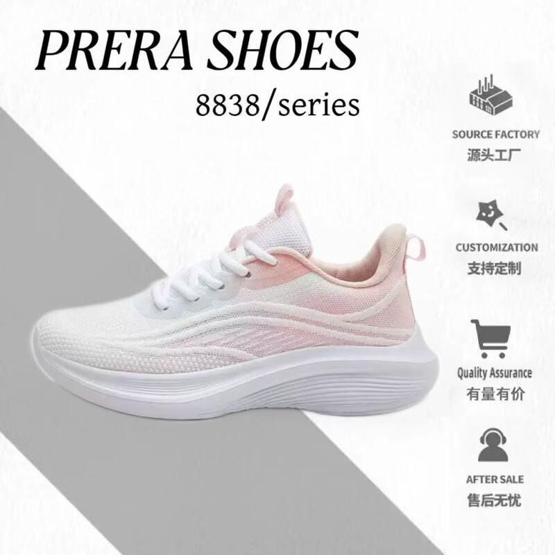 Priada Mesh Fabric Shock-Absorbing, Resilient, Wear-Resistant, Lightweight, Breathable, Non-Slip, Low-Top Running Shoes for Women, Lightweight