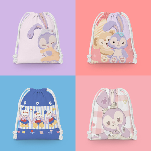 Starlight Lulu Drawstring Pouch Cartoon Small Fabric Bag Student Miscellaneous Storage Bag Makeup Bag Portable Toiletry Bag