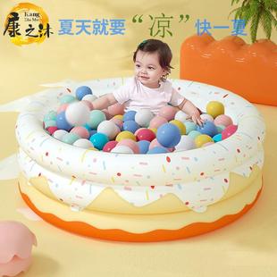 New round donut inflatable pool children's play pool thickened swimming pool baby ocean ball toy pool