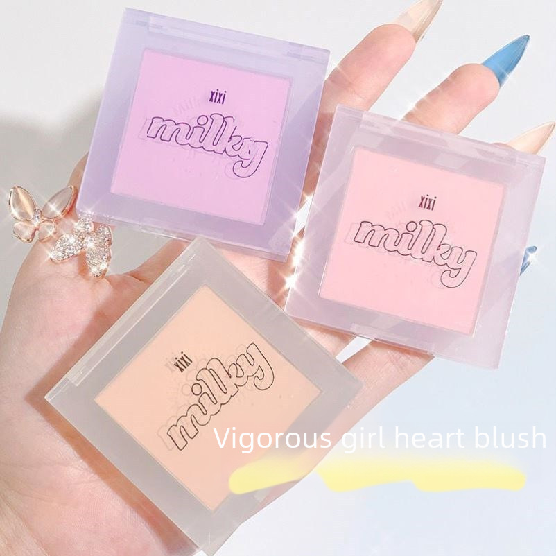Makeup XIXI Milk Galaxy Soft Mist Blush Female Student Fair Price Gills Blue Gills Purple Matte Bean Sands Milk Tea Blush Plate
