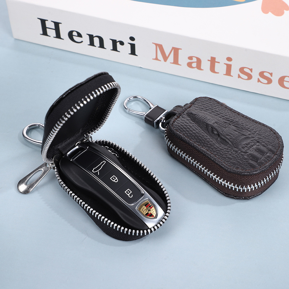 Crocodile Head Car Key Bag, Compact and Versatile Pendant, Mini Personalized Portable Buckle, Anti-Lost Key Protective Cover