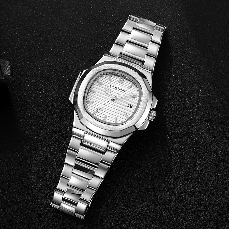 Herrenuhr Parrot Quartz Spiral Simple Calendar Net Red Luminous Steel Belt Watch Herrenmode Business_voghion.com