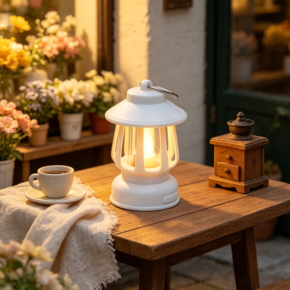 Vintage lámpara de queroseno vela electrónica luz de noche ambiente navideño vela led decoración decoración de mesa