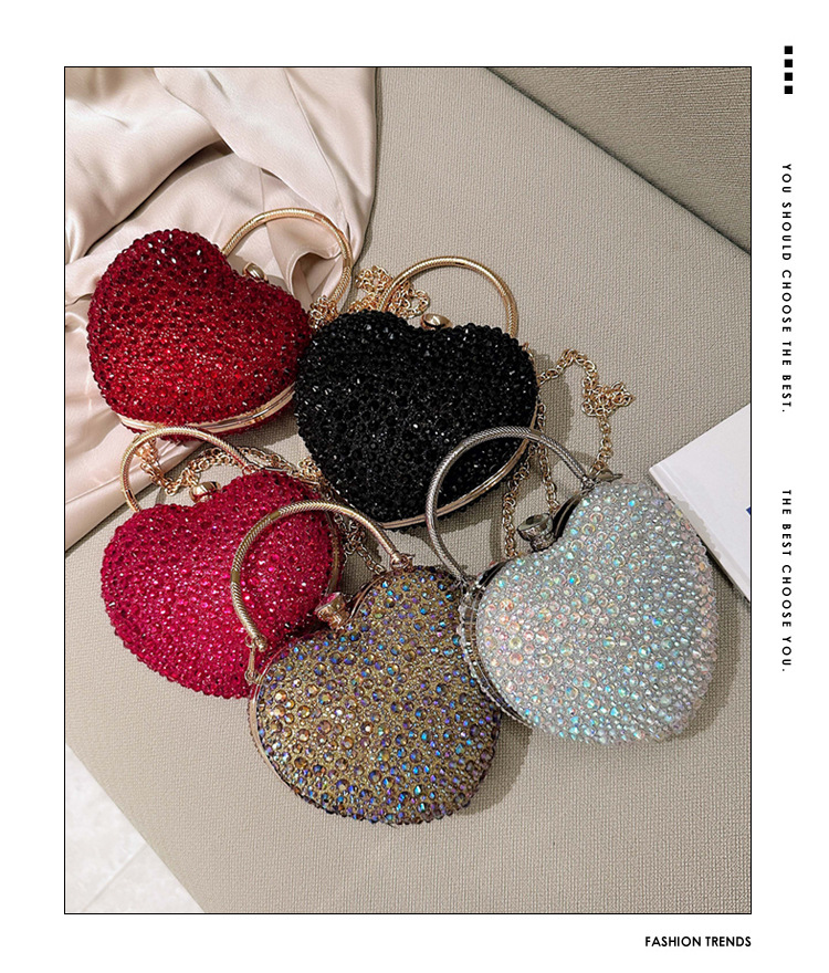 Acrylic Solid Color Heart-shaped Evening Bags