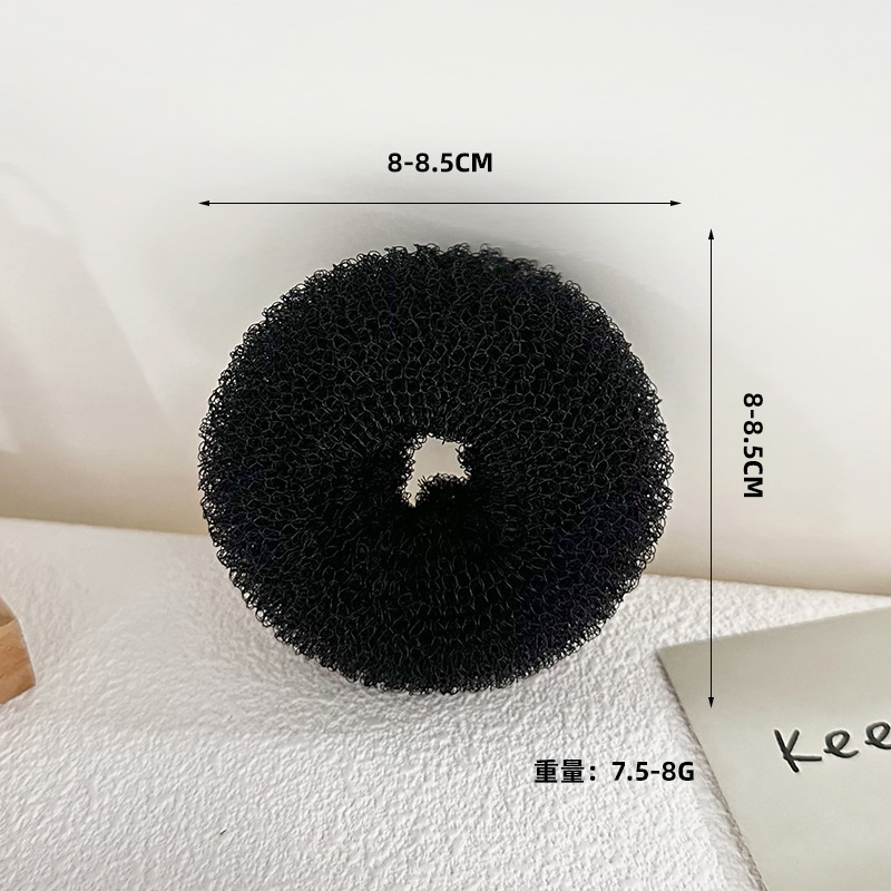 Platillo de rosquilla, mujer perezosa, lazo para el cabello con cabeza de bola esponjosa, artefacto para niños, tocado de capullo, accesorio para el cabello coreano