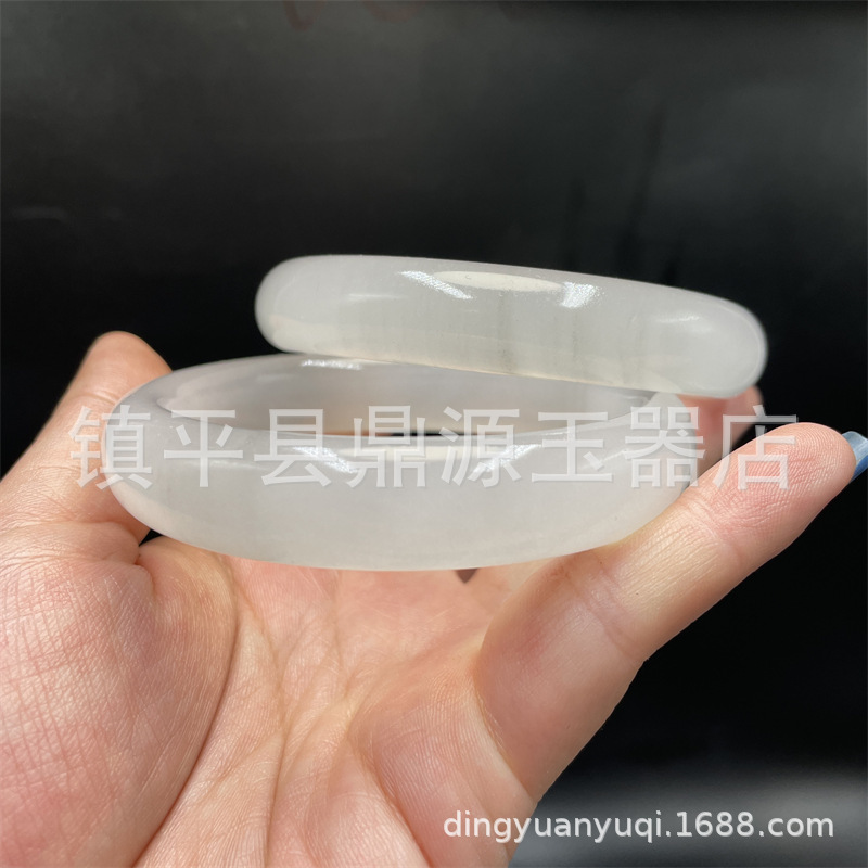 氷種水墨翡翠白月光翡翠ブレスレット氷素材水墨画女性の翡翠ブレスレットグレーと白の氷翡翠ブレスレット卸売|undefined