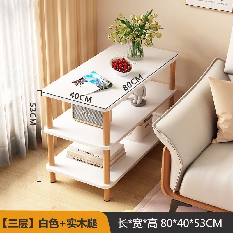 Sofá de mesa de té sala de estar pequeño gabinete de mesa de cabecera móvil gabinete de mesa lateral simple alquiler de mesa cuadrada