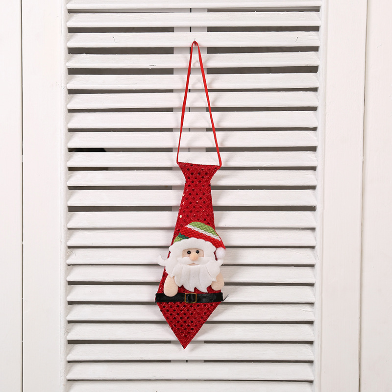 Decoración de Navidad transfronteriza corbata de Navidad nuevos artículos de decoración de Navidad adultos niños regalos creativos corbata