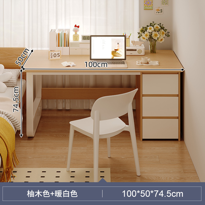 Escritorio para el hogar, simple y moderno, escritorio simple junto a la cama, escritorio de estudio para el hogar para estudiantes, combinación de mesa y silla para computadora de escritorio