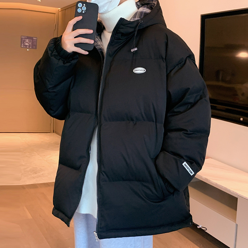 NASA Nombre conjunto de doble cara chaqueta acolchada de algodón para hombres Nueva chaqueta suelta de algodón chaqueta acolchada de algodón abrigo de marca de moda de invierno para hombres chaqueta acolchada de algodón