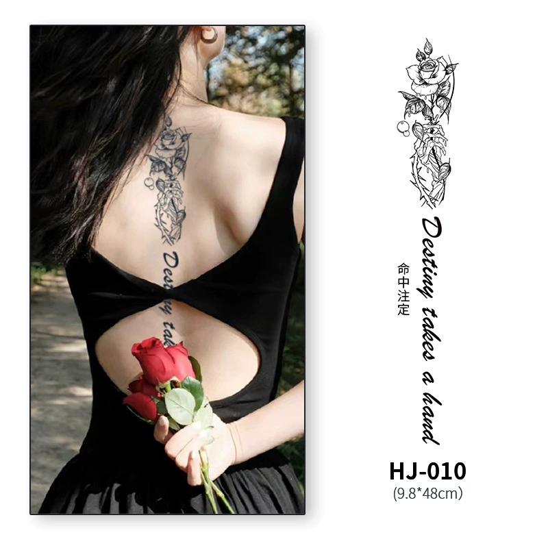 Waterproof tattoo stickers, sexy herbal sticker, long-term effect, English letters