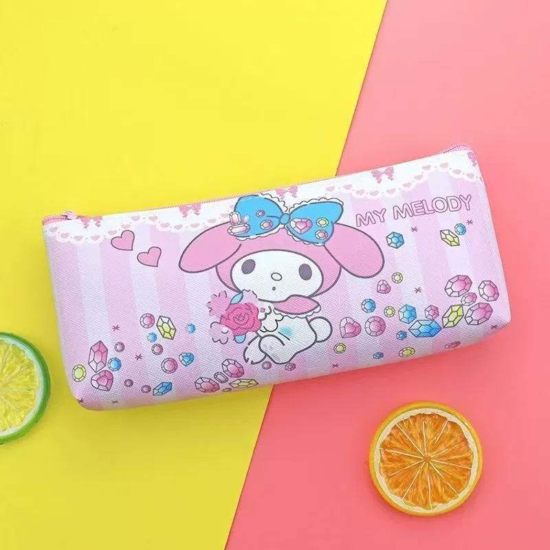 Пенал из PU кожи Kurome Melody в повседневном стиле канцелярский мешок нишевый не сталкивающийся стиль простой универсальный стиль для старшеклассников