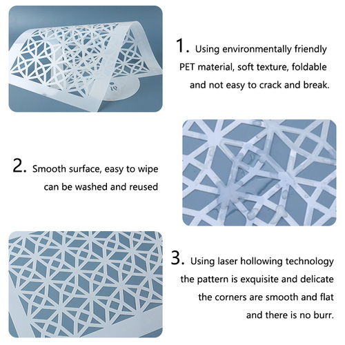 Cake lace spray mold, sugar powder sieve, pattern spray paint mold, DIY graffiti printing template, hollow baking tool