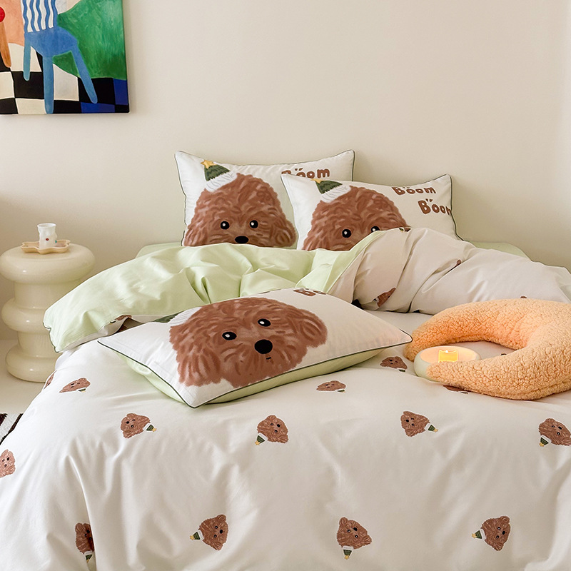 100 algodón australiano impresión digital de cuatro piezas de ropa de cama de algodón puro sábanas edredón cuatro piezas de conjunto