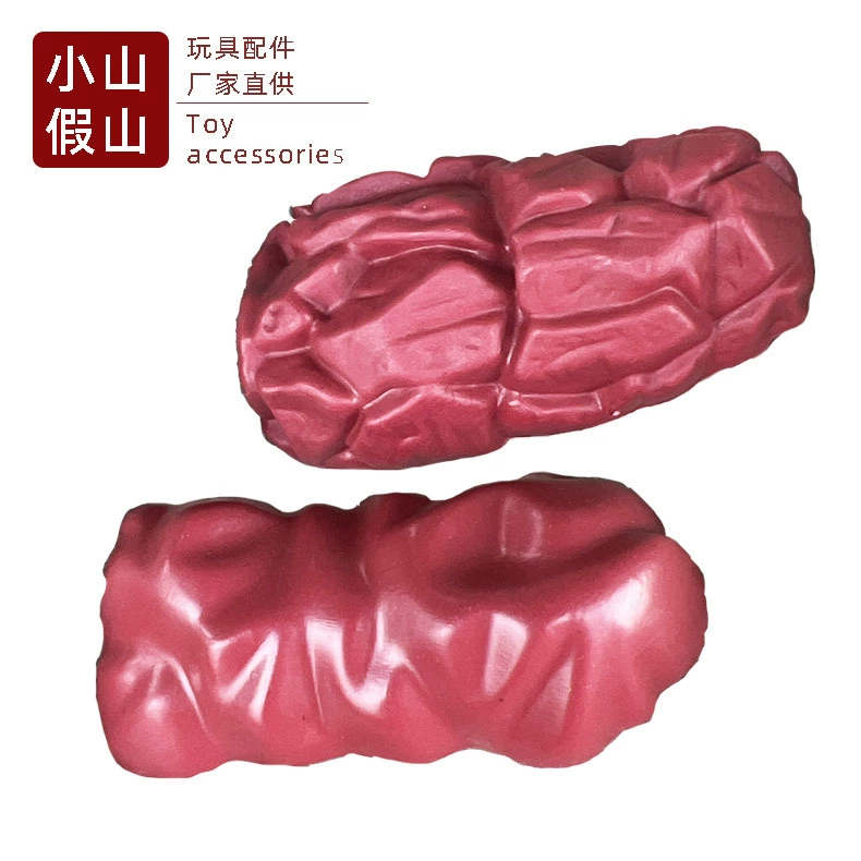 Моделирование камня курган пластиковый детский игрушечный костюм аксессуары маленький камень красный два смешанные в наличии оптом