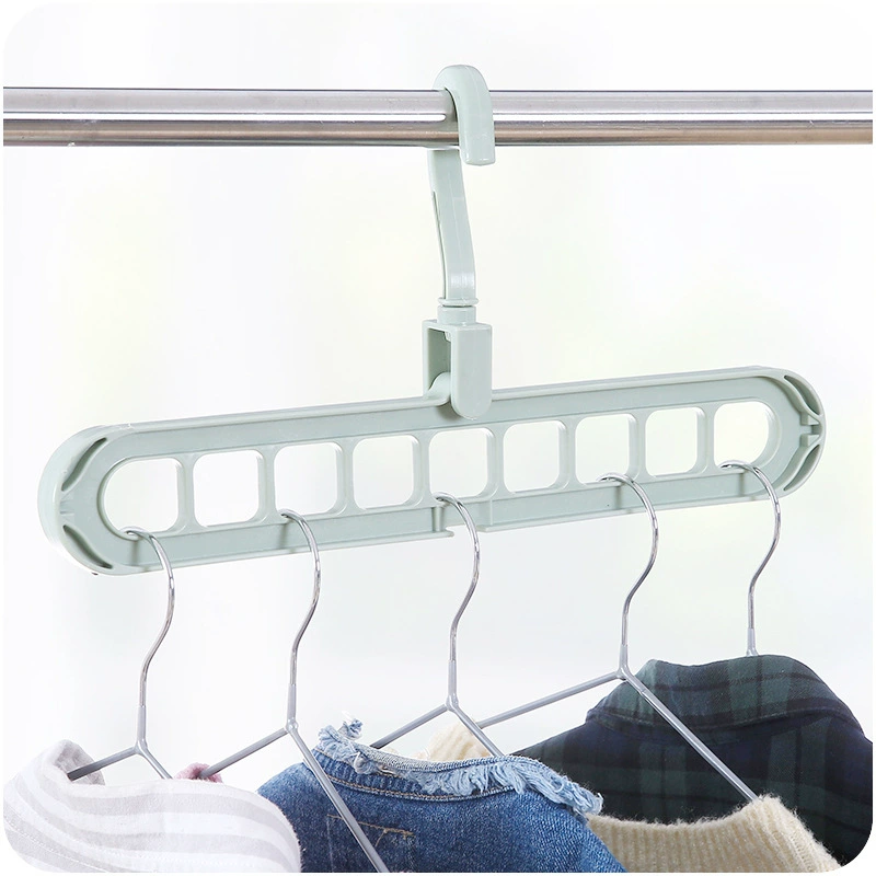 9-Hole Hanging Clothes Rack (Jiukou Joan), Multifunctional Plastic Space-Saving Hanger