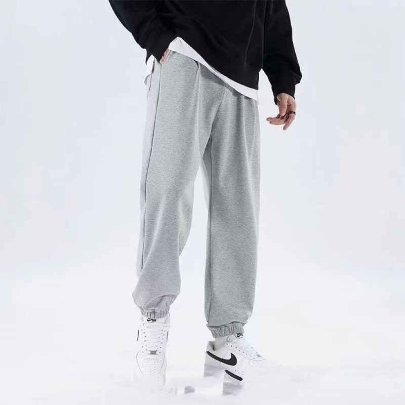 Gray Sweatpants for Men, Spring and Autumn Basketball Loose Casual Long Pants, Durable Versatile Joggers, Wholesale Gray Sweatpants for Men, Spring and Autumn Basketball Loose Casual Long Pants, Durable Versatile Joggers, Wholesale