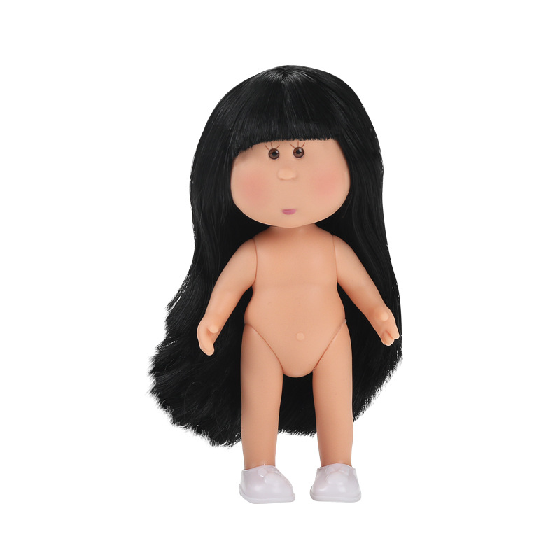 Regular black flowing straight hair