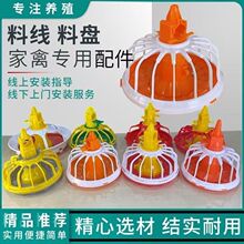 批发鸡用料槽肉鸡自动料线种鸡料盘养鸡用1416格料盘料线自动下料
