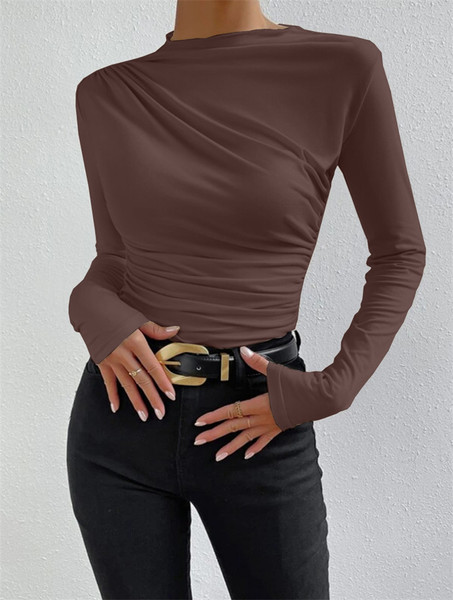 solid color base body-friendly design long-sleeve