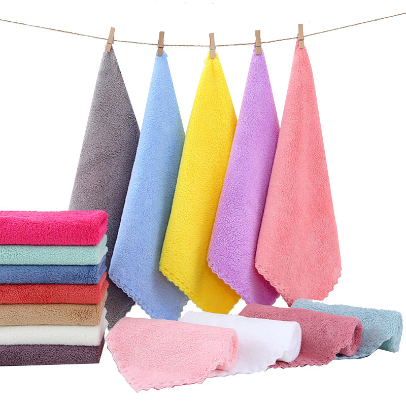 High density coral fleece plain cut square towel 2525 soft absorbent baby handkerchief hand towel wholesale towel High density coral fleece plain cut square towel 2525 soft absorbent baby handkerchief hand towel wholesale towel