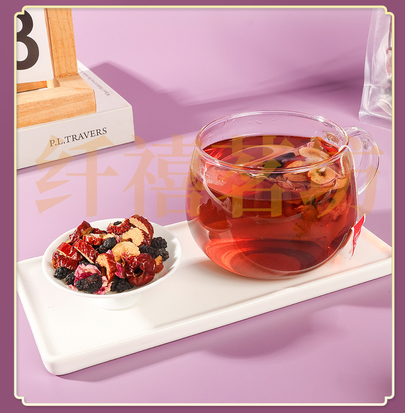 Mulberry Rose Poria Tea Sang Shen Mei Gui Fu Ling Cha 100g 20 Teabags Dried Herbal Blend for Daily Wellness Steeping specifications