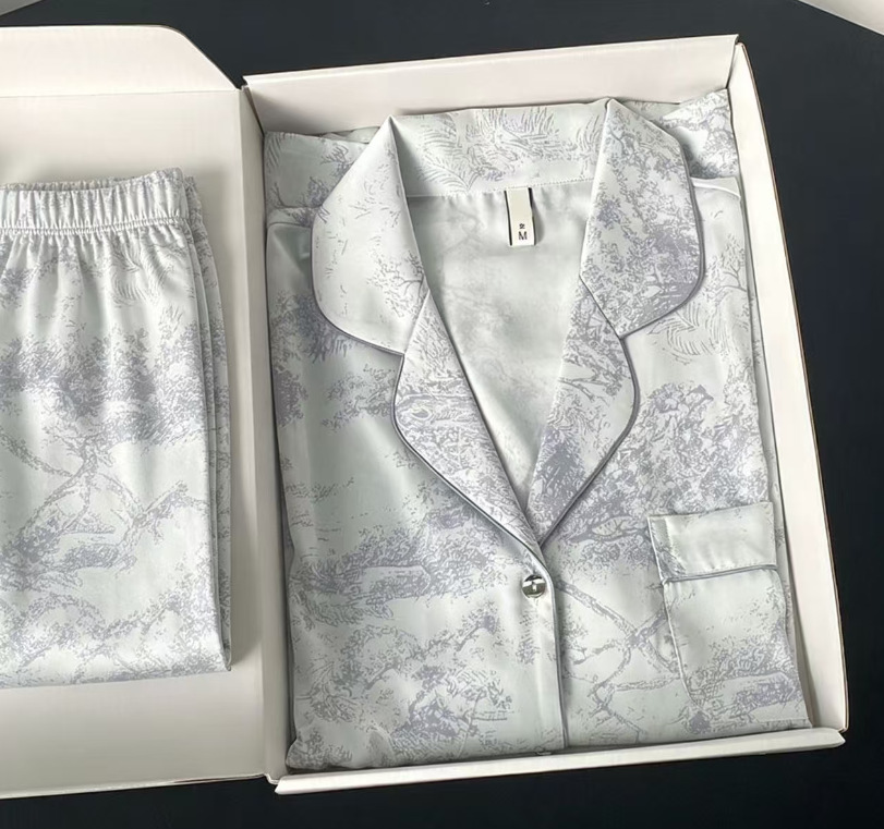 Advanced Sense 2024 New Summer Cool Sense Ice Silk Pijamas Mujeres Verano Manga corta Thin Student Ins Home Service