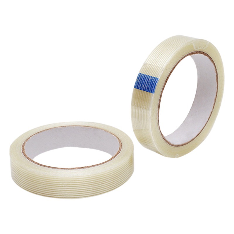 Cinta a rayas de fibra de vidrio fuerte al por mayor de fábrica Cinta de unión de batería de litio adhesiva no residual adhesiva de una sola cara