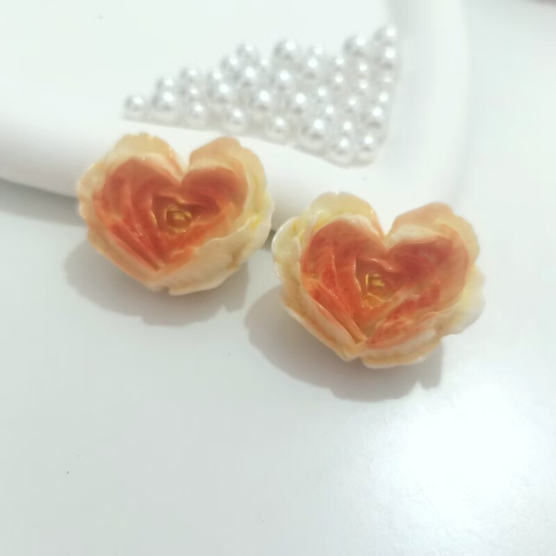 [ホタル発光ラブフラワーカード 37*30 ミリメートル] 手作り diy 携帯電話ケースヘアピン樹脂ジュエリーアクセサリー|undefined