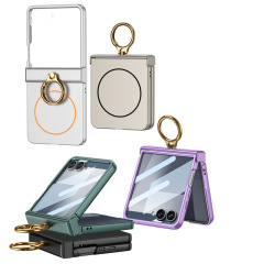 Samsung z flip 30% off スタック携帯電話ケース、超薄型ヒンジ、オールインクルーシブリング、ファッショナブルな磁気薄型リング、ワイヤレス充電に適しています。
