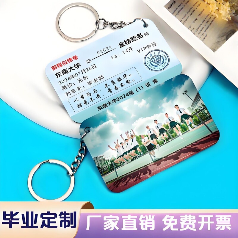 Acrylic Ticket Keychain Student Graduation Gift Creative Gift Senior high school University Graduation Souvenir Key Ring Acrylic Ticket Keychain Student Graduation Gift Creative Gift Senior high school University Graduation Souvenir Key Ring