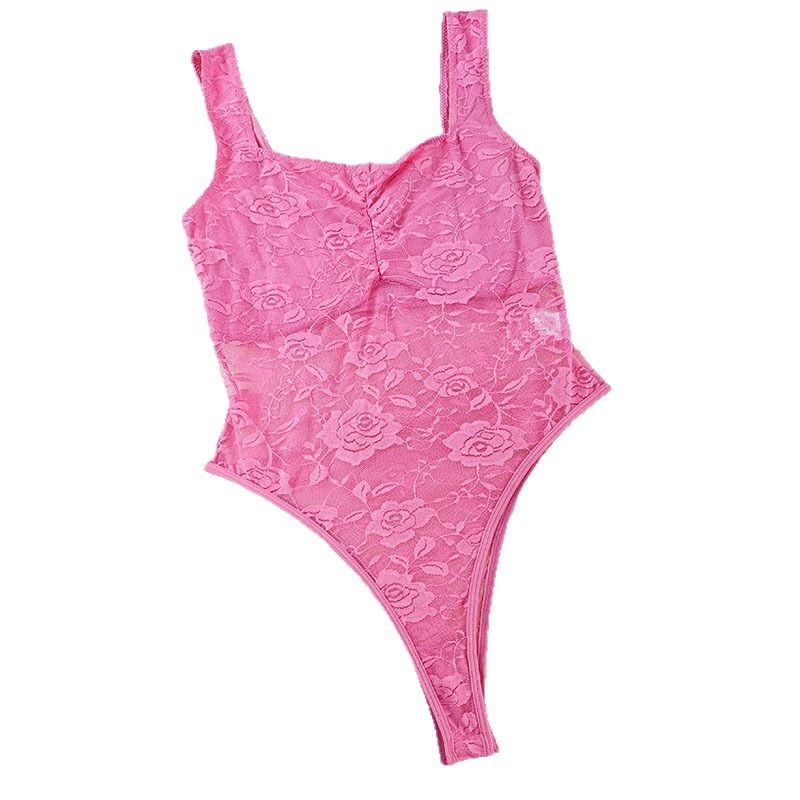 Transfronterizos nuevos puntos de vista calientes de encaje de empalme sexy multicolor versátil para usar la cintura de espalda de belleza de hebilla de camiseta image 5