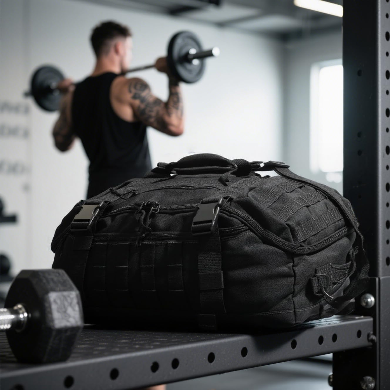 Amazon bolsa de gran capacidad función al aire libre mochila de montaña viajes de transporte de equipaje bolsa mochila táctica