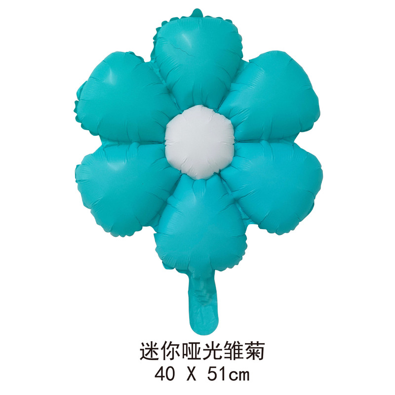 新款哑光迷你小花朵雏菊气球儿童生日场景布置装饰品铝膜气球批发|undefined