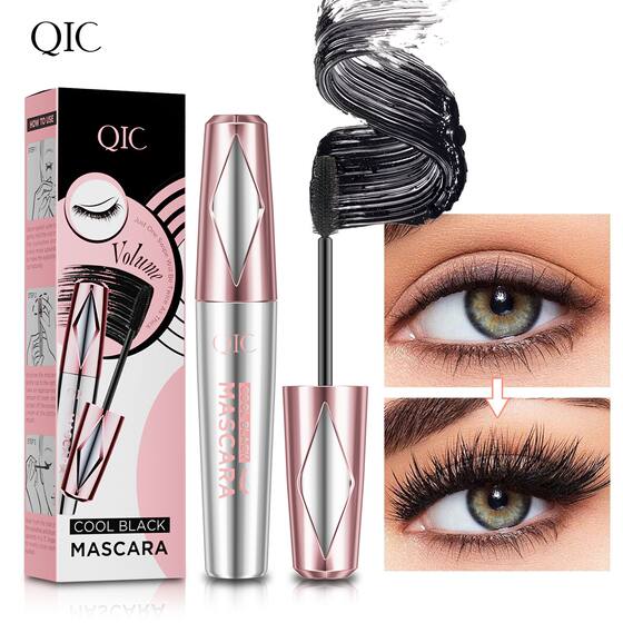 2025 new QIC rose silver mascara 3D waterproof sweat-proof non-blooming slim thick curly cross-border makeup