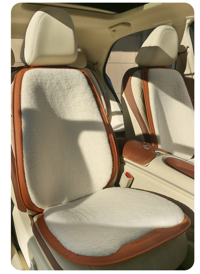 Car Seat Cushion Winter Cashmere High-End Car Warm Plush Full Car Seat Cover Front and Rear Car Seat Cushion