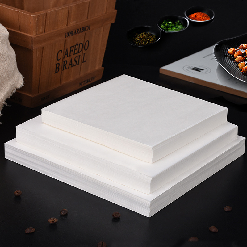 Aire freidora antiadherente barbacoa de papel de doble cara horno Pooh engrosada de silicona cuadrado de aceite de papel de grado alimenticio barbacoa almohadilla de papel