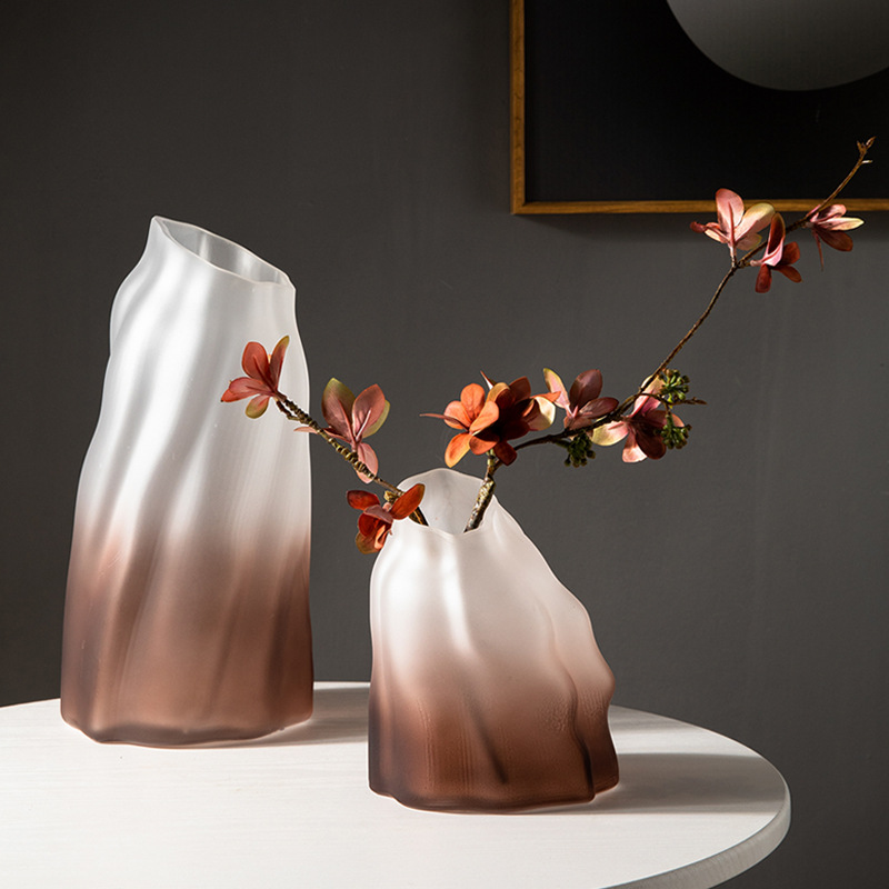 Creative matte glass rock garden