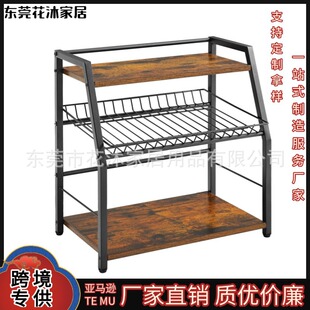 Iron Home Kitchen Spice Rack Small Bar Snack Coffee Storage Rack Multi-Functional Storage Rack Factory Direct Sale