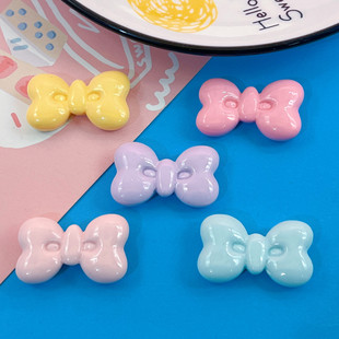 Bright Bow DIY Handmade Resin Accessories Hole Shoes Buckle Water Cup Sticker Hairpin Haircord Decoration Patch Accessories