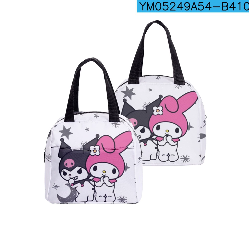 Lunch bag (Kuromi) — hand‑carry school lunch tote, zip closure, lightweight 0.15 kg