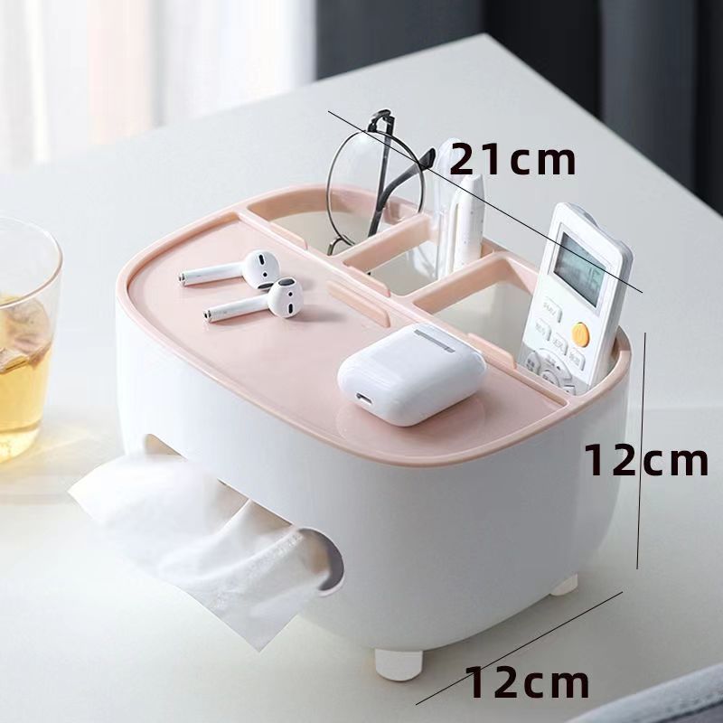 Creativo nórdico luz caja de pañuelos de lujo multifuncional hogar sala de estar Oficina mesa de café caja de pañuelos de almacenamiento de escritorio de control remoto